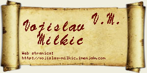 Vojislav Milkić vizit kartica
